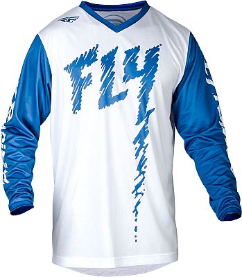 Fly Racing F-16 S24, Trikot Kinder - Weiß/Blau - YM von Fly Racing