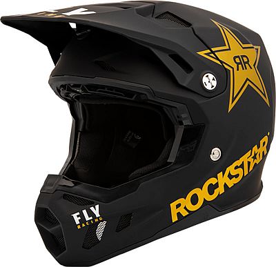 Fly Racing Formula CC Rockstar, Motocrosshelm - Matt Schwarz/Gold - XS von Fly Racing