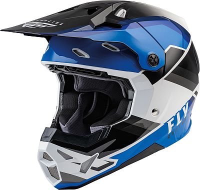 Fly Racing Formula CP Rush, Motocrosshelm - Schwarz/Blau/Weiß - S von Fly Racing