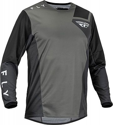 Fly Racing Kinetic Jet, Trikot - Grau/Dunkelgrau/Schwarz - S von Fly Racing