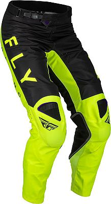 Fly Racing Kinetic Kore, Textilhose - Neon-Gelb/Schwarz - 28 von Fly Racing