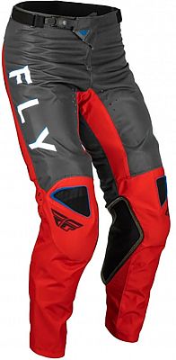 Fly Racing Kinetic Kore, Textilhose - Rot/Grau - 28 von Fly Racing