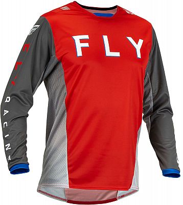 Fly Racing Kinetic Kore, Trikot - Rot/Schwarz/Grau - M von Fly Racing