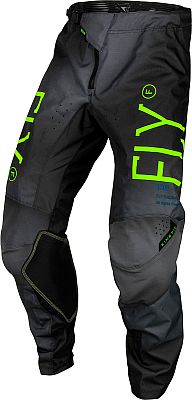 Fly Racing Kinetic Prodigy, Textilhose Kinder - Schwarz/Dunkelgrau/Neon-Grün - 24 von Fly Racing