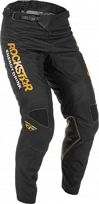 Fly Racing Kinetic Rockstar, Textilhose - Schwarz/Gold - 30 von Fly Racing