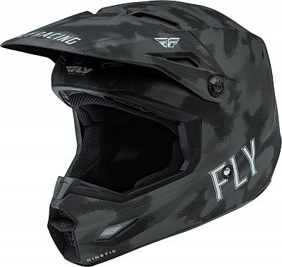 Fly Racing Kinetic S.E. Tactic, Motocrosshelm Kinder - Matt Schwarz/Dunkelgrau - YL von Fly Racing