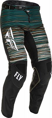 Fly Racing Kinetic Wave, Textilhose - Schwarz/Grün/Braun - 36 von Fly Racing