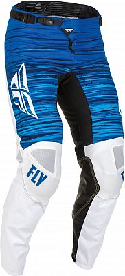 Fly Racing Kinetic Wave, Textilhose - Weiß/Blau - 36 von Fly Racing