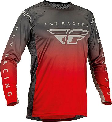 Fly Racing Lite S23, Trikot - Grau/Blau/Neon-Gelb - L von Fly Racing