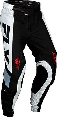 Fly Racing Lite S24, Textilhose - Schwarz/Weiß - 36 von Fly Racing