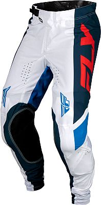 Fly Racing Lite S24, Textilhose - Weiß/Dunkelblau/Rot - 32 von Fly Racing