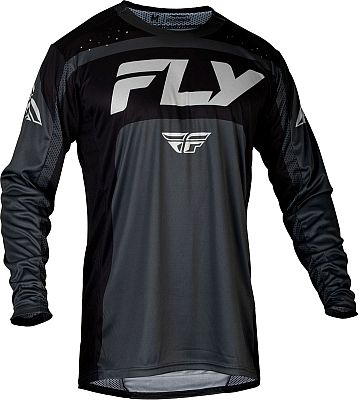 Fly Racing Lite S24, Trikot - Schwarz/Dunkelgrau/Hellgrau - M von Fly Racing