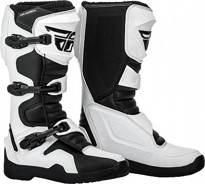 Fly Racing Maverik, Stiefel - Schwarz/Weiß - 10 US von Fly Racing