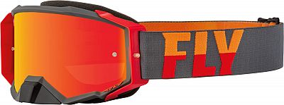 Fly Racing Zone Pro, Crossbrille verspiegelt - Grau/Rot Rot-Verspiegelt von Fly Racing