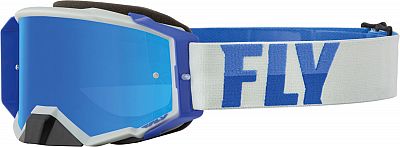 Fly Racing Zone Pro, Crossbrille verspiegelt - Hellgrau/Blau Blau-Verspiegelt von Fly Racing