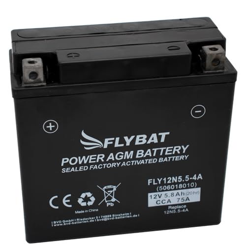 Batterie FlyBat FLY12N5.5-4A / 12N5.5-4A AGM geschlossen von Flybat