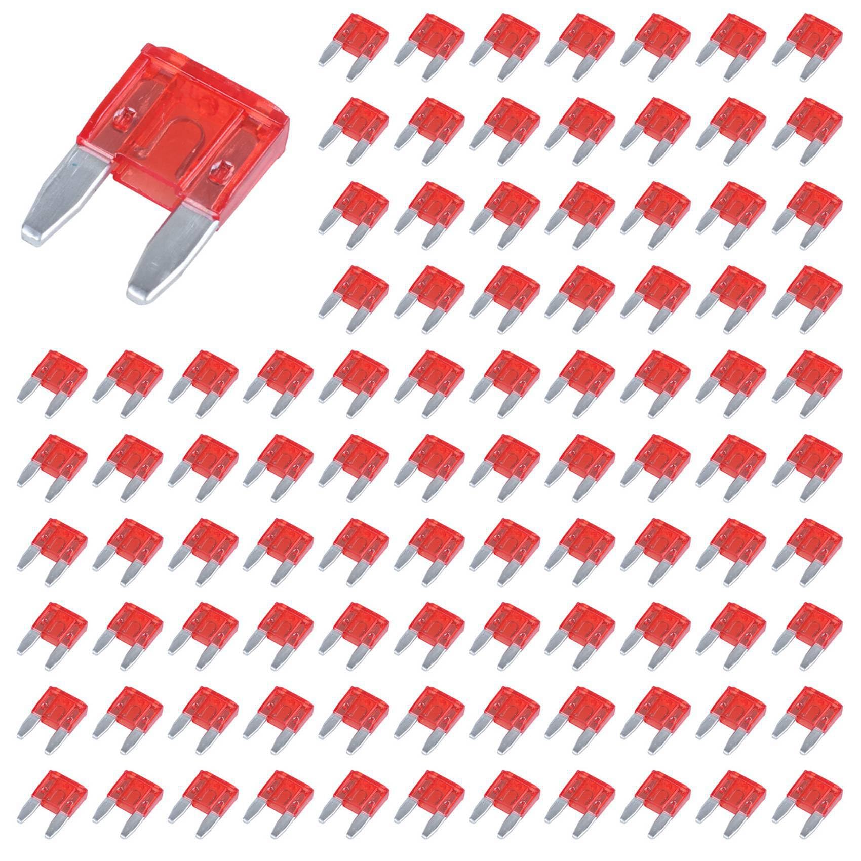 Fmoutyy Mini-Flachsicherungen, 10 A, 10 A, Rot, 600 Stück von Fmoutyy