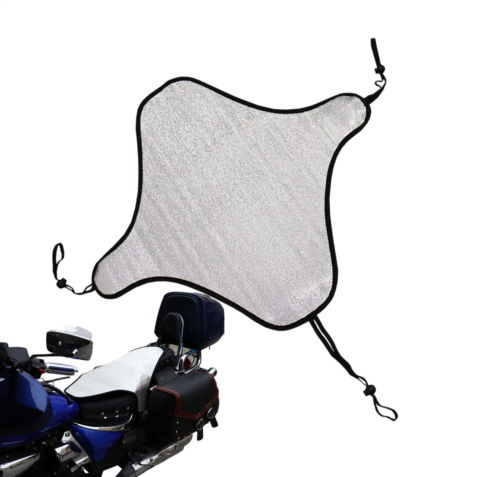 FmtwPhn Dirtbike Sitzbezug, Aluminium-Motorrad-Sitzpolster, Sonnenschutz, reflektierend, Motorrad-Sitzschutz, wasserdicht, für Herren und Damen, Motorradsitzschutz von FmtwPhn