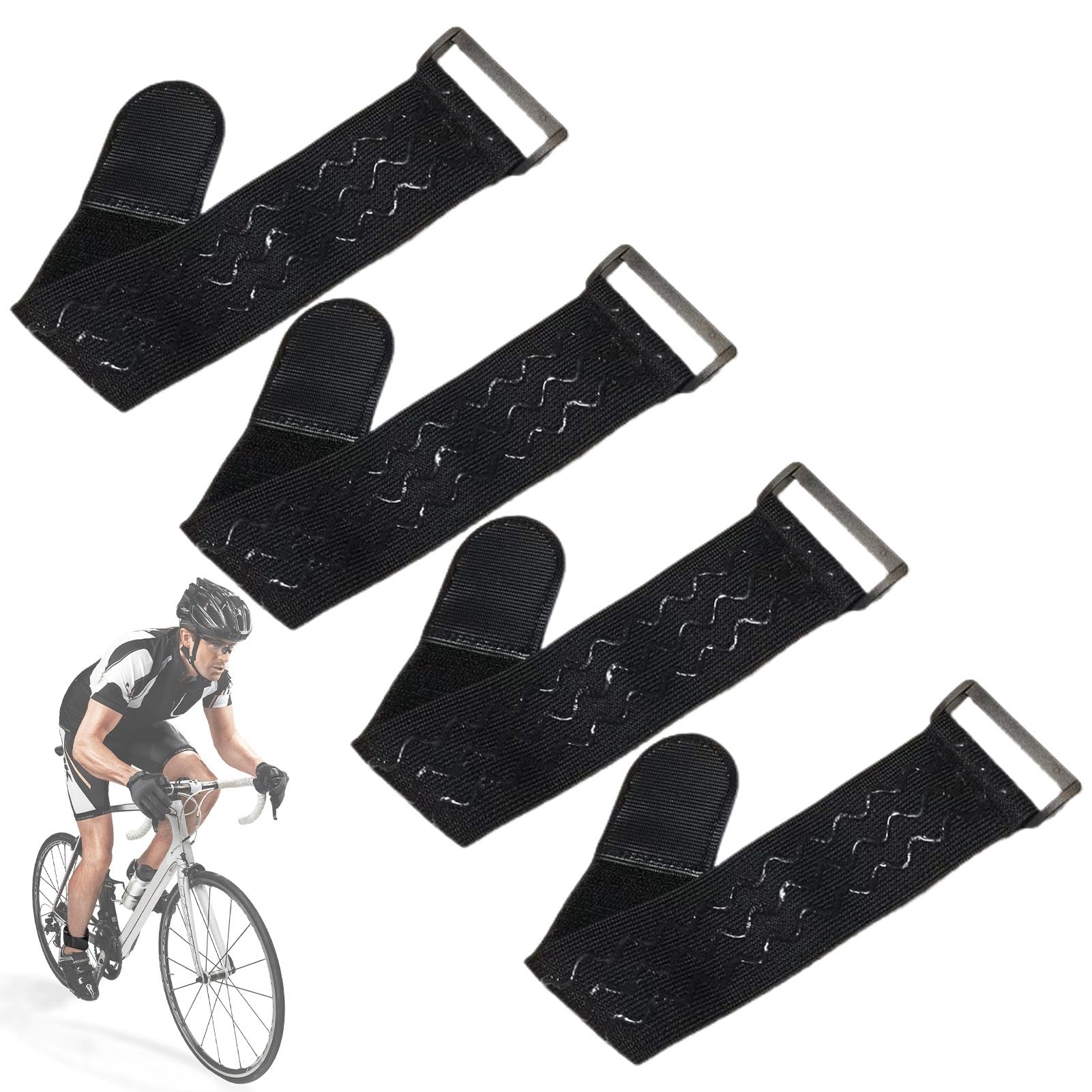 FmtwPhn Nylon-Kabelriemen, 4 x Skigurte | Mehrzweckgurte, elastische Kordelbinder für Radfahren und Outdoor-Sportarten von FmtwPhn