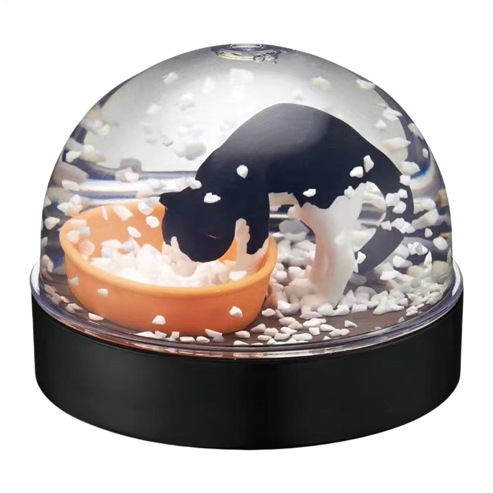 FmtwPhn Schneekugeln Von Cat Collectibles, 3D-Katzen-Kristallkugel, Transparente Katzen Schneekugel, Tierfiguren Katzen-Schneekugel Glitzerkugel, Schneekugel Für Katzenstreu, 7x6.5cm von FmtwPhn