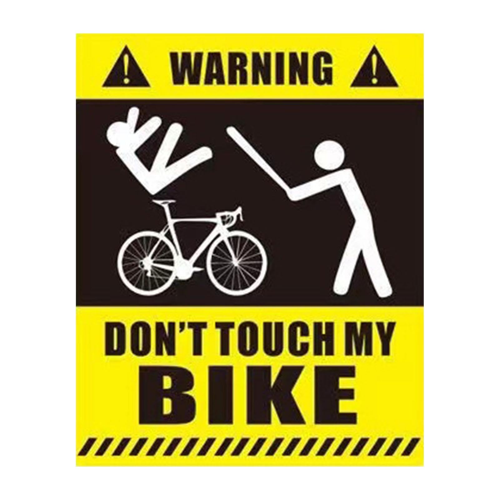 Dont Touch My Bikes Aufkleber – Sonnenschutz-Fahrradaufkleber, Hochwertige Motorradaufkleber | Wasserdichter Dekorativer Warnaufkleber Für Fahrräder, Fahrräder, Laufautos, Motorroller, (gelb) (1,97 X von Fmzrbnih