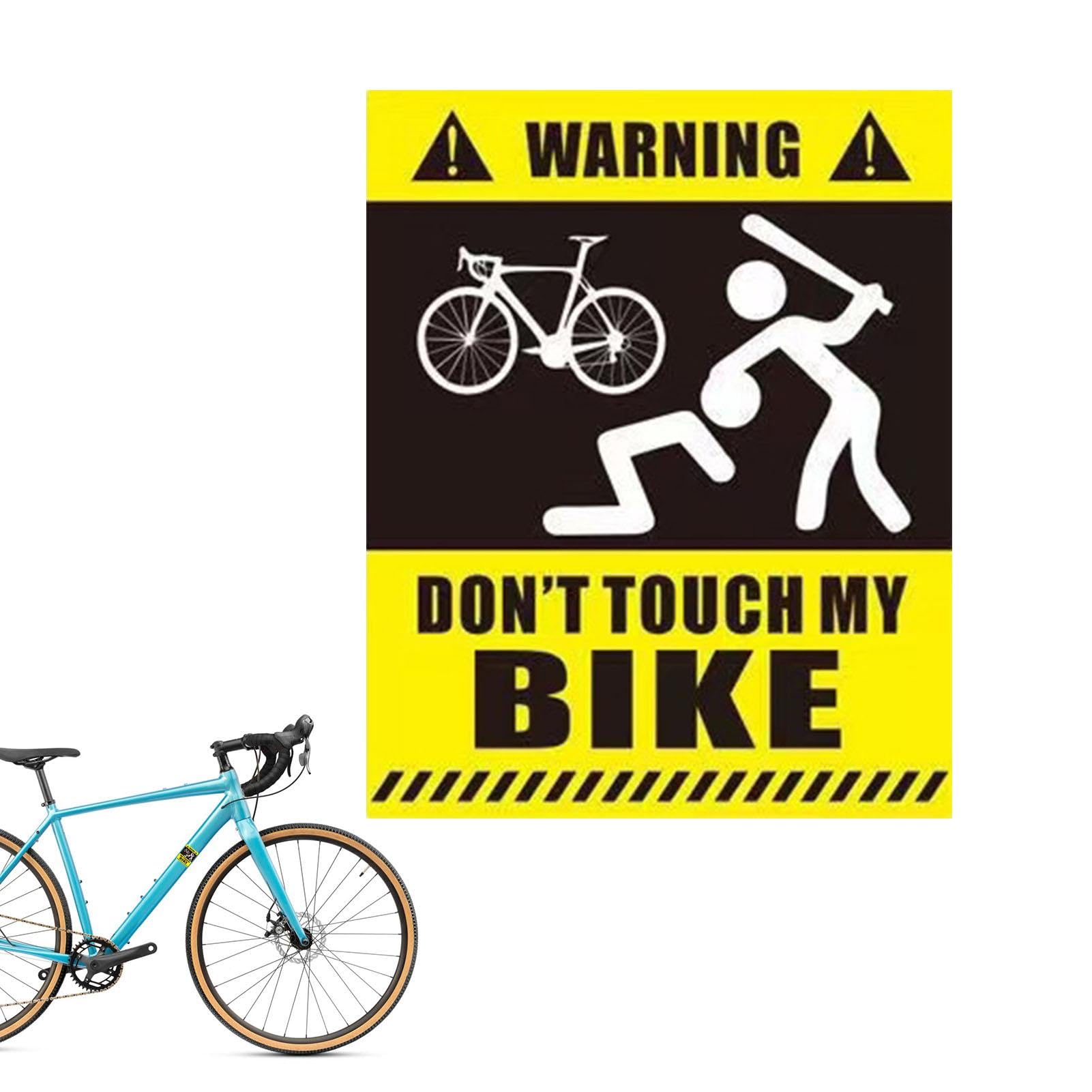 „Dont Touch My Bikes“-Aufkleber – Wasserfester, Geschützter Fahrradaufkleber, Lustiger Fahrradaufkleber | Warnschild „Don't Touch My Bikes“-Aufkleber, Wasserdichter Stoßstangenaufkleber Für Laufautos, von Fmzrbnih