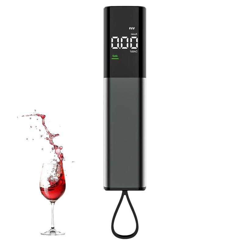 Focenat Alkoholtester Promillemessgerät,Professioneller Alkoholtest mit Digitaler LCD Display,Halbleiter Sensor Atemalkoholtester,für den Heimgebrauch(Kein Blasrohr erforderlich) von Focenat