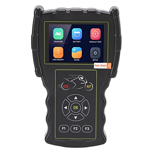 Focket M100 Motorrad-Scanner, USB Multifunktion OBD2-Scanner-Diagnosetool Fehlercodeleser Diagnose-Scan-Tool für Hartford Aeon Sym Kymco Suzuki Piaggio PGO, Unterstützt Speicherkarte von Focket