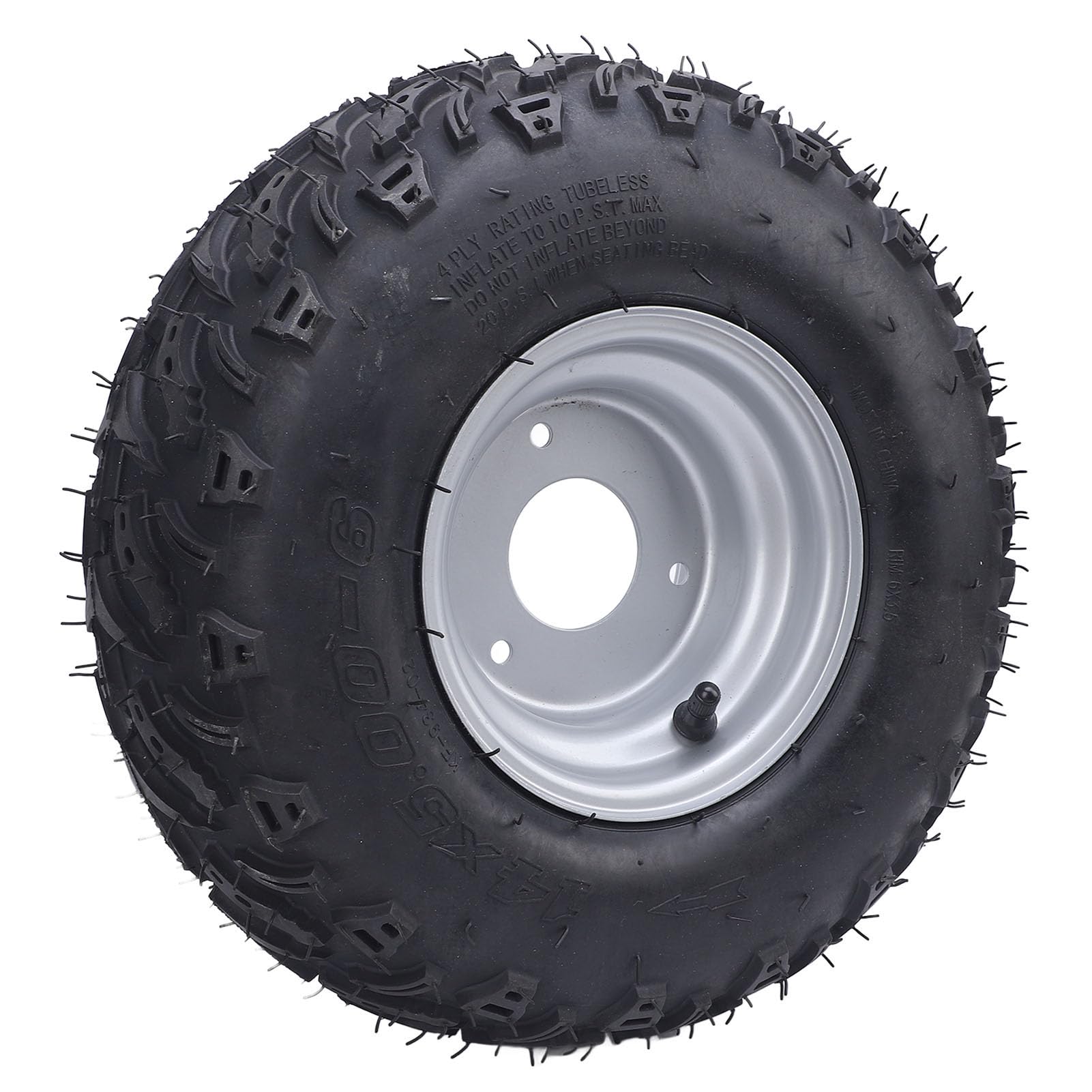 14x5.00-6 ATV-Reifen, 6 Zoll Tubeless Reifen mit Nabe, Vakuumschlauch-Hand-LKW/Utility-Reifen, Explosionssicherer Schlauchloser Gummi-Reifen für ATV, UTV, Quad, Offstraße, Go Kart von Fockety