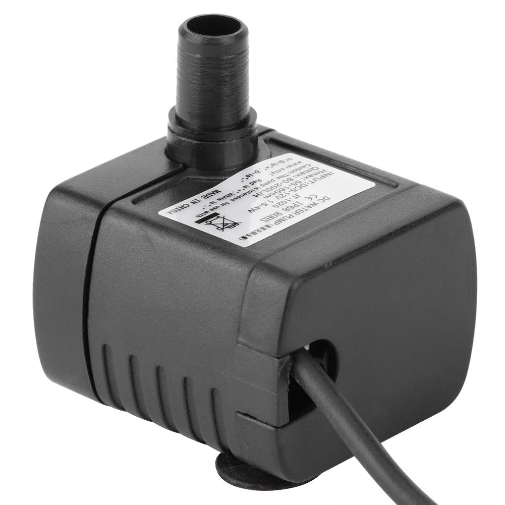 Bürstenlose DC-Wasserpumpe, Miniatur-5-V-USB-Pumpenpumpe mit 0,5 M Hub und 150 L/h, Tauchfähiges Hydroponik-Poolbrunnensystem mit Wellenkern aus Edelstahl, ABS-Gehäuse und von Fockety