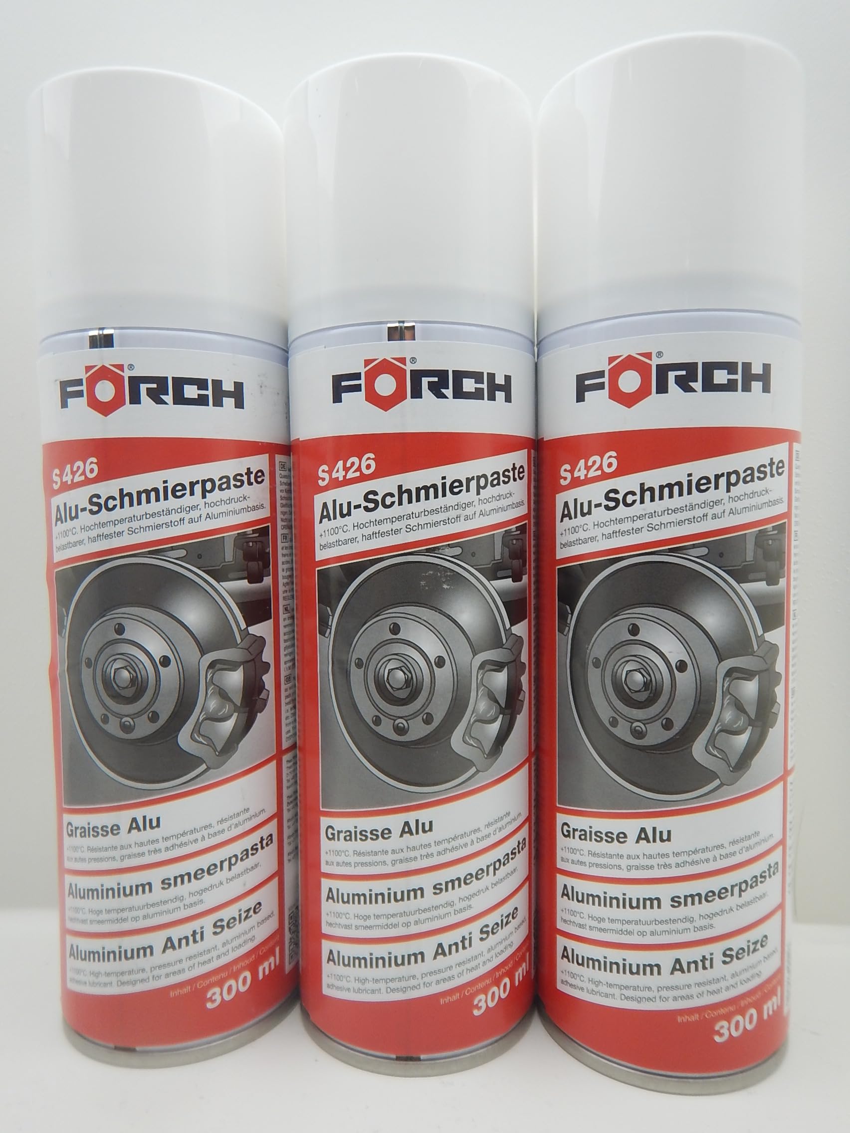 FORCH 3X Aluminium ALU SCHMIERPASTE S426 BREMSEN RÄDER BREMSENSPRAY Spray KFZ 50ml von FORCH