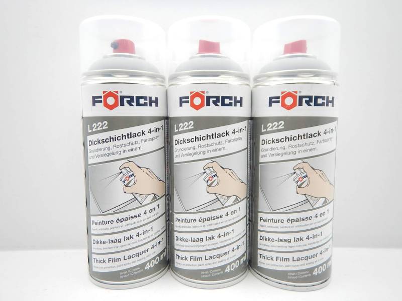 FORCH 4 in 1 RAL 7040 FENSTERGRAU GRAU DICKSCHICHTLACK Lack Spray SPRAYDOSE 400ML (3) von FORCH