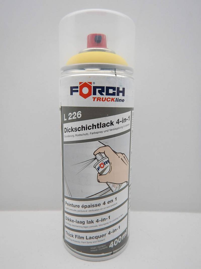 FORCH 4 in 1 Traktor GELB LANDMASCHINE DICKSCHICHTLACK Lack Spray SPRAYDOSE 400ML (1) von FORCH