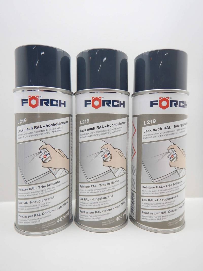 FORCH ANTHRAZITGRAU RAL 7016 Lack LACKSPRAY Spray SPRAYDOSE GLÄNZEND 400ML (3) von FORCH