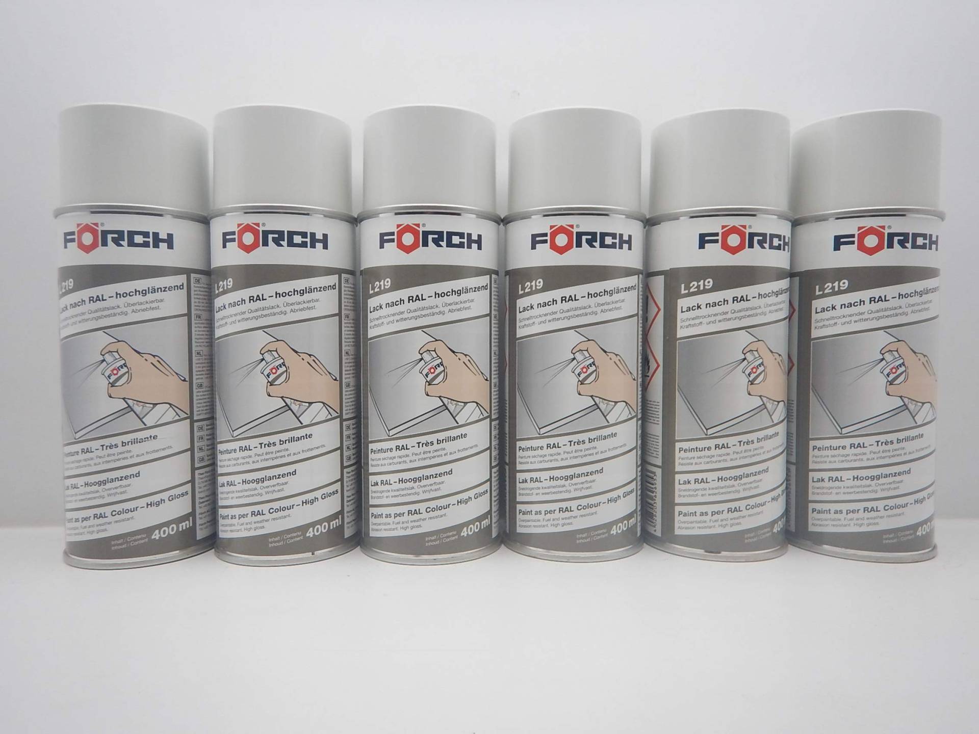 FORCH PAPYRUSWEISS Weiss RAL 9018 Lack LACKSPRAY Spray SPRAYDOSE 400ML (6) von FORCH