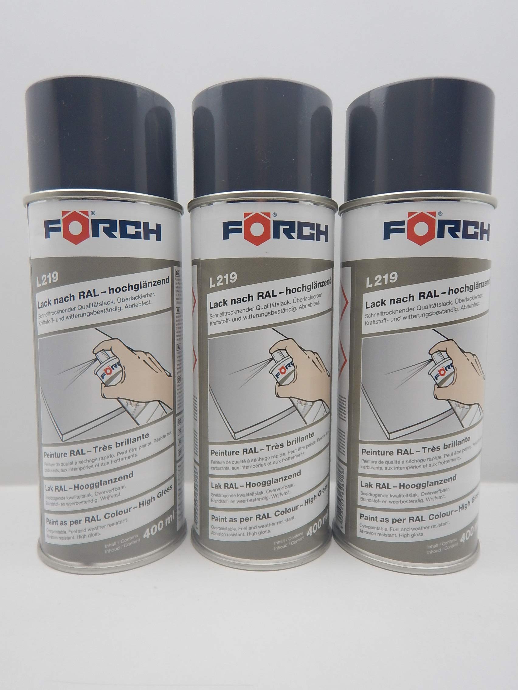 FORCH SCHIEFERGRAU GRAU Schiefer RAL 7015 Lack LACKSPRAY Spray SPRAYDOSE 400ML (3) von FORCH