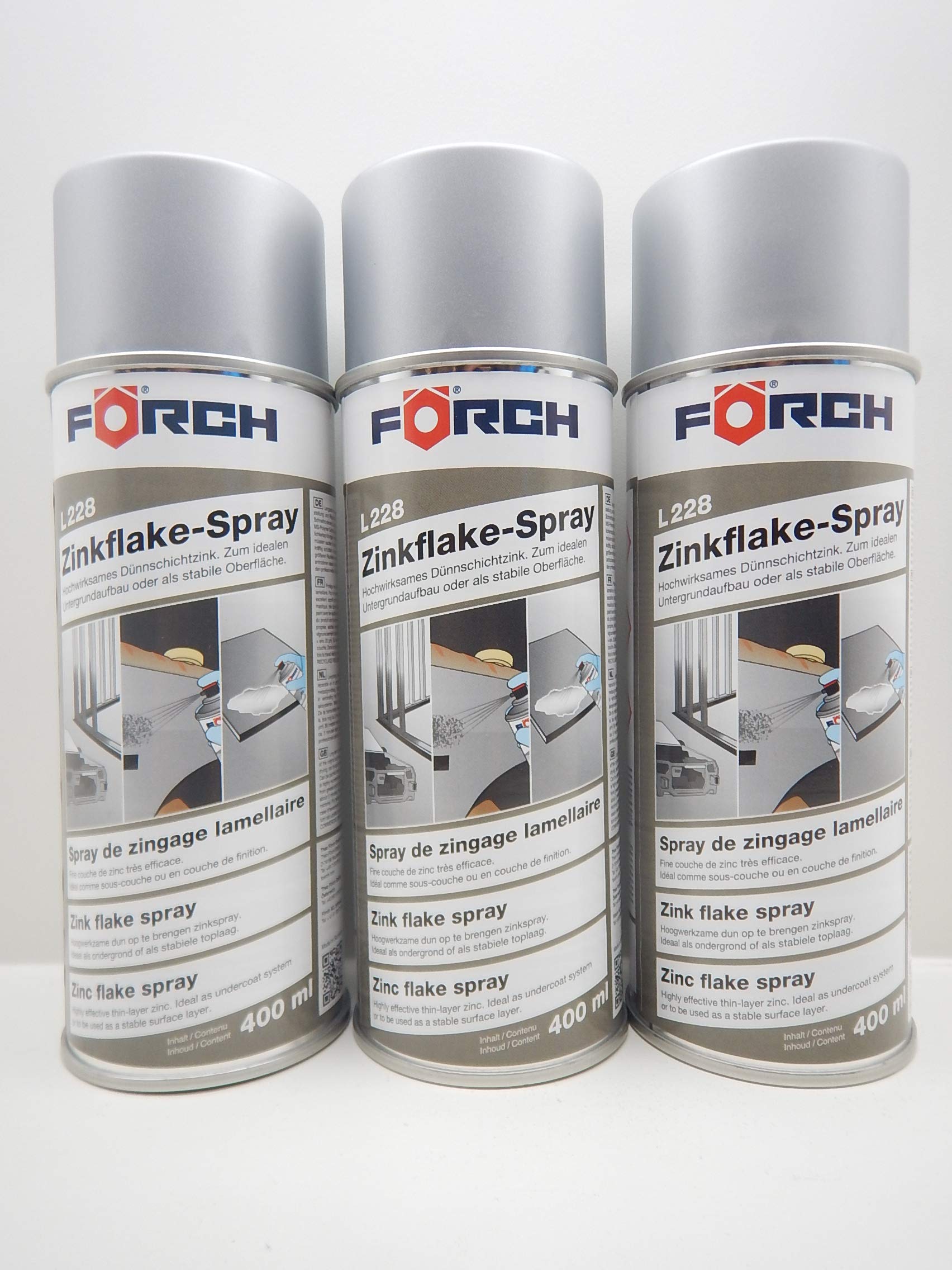 FORCH ZINKFLAKE Spray DÜNNSCHICHTZINK SPRAYDOSE KORROSIONSSCHUTZ 400ML (3) von FORCH