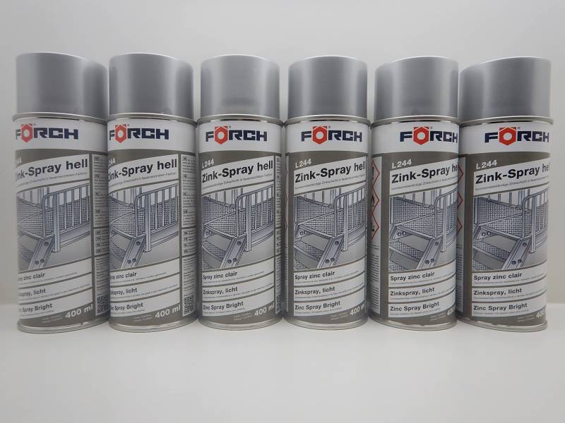 FORCH Zink ZINKSPRAY HELL L244 ROST KORROSIONSSCHUTZ PUNKTSCHWEIßFÄHIG 400ML (6) von FORCH