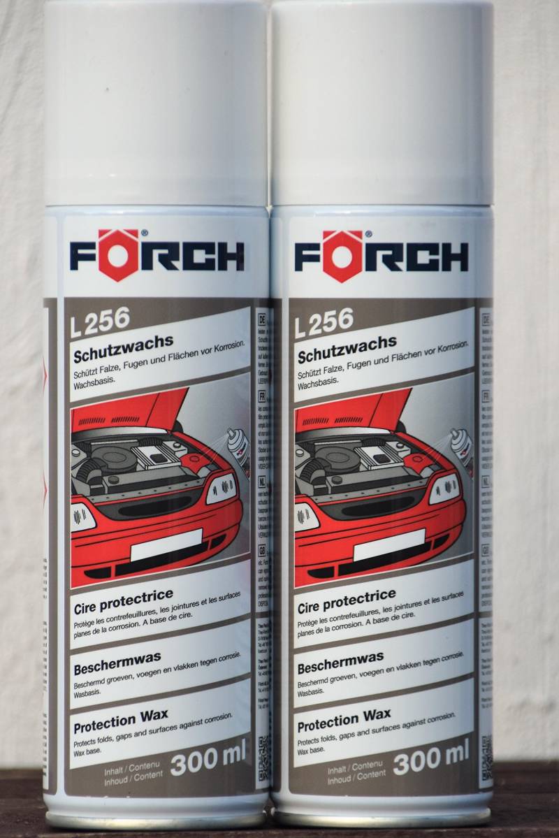 Förch Sparpack! 2 x Schutzwachs-Spray L256 à 300ml= 600ml schützt Falze, Fugen und Flächen vor Korrosion Verpackung:EINWEG von FORCH