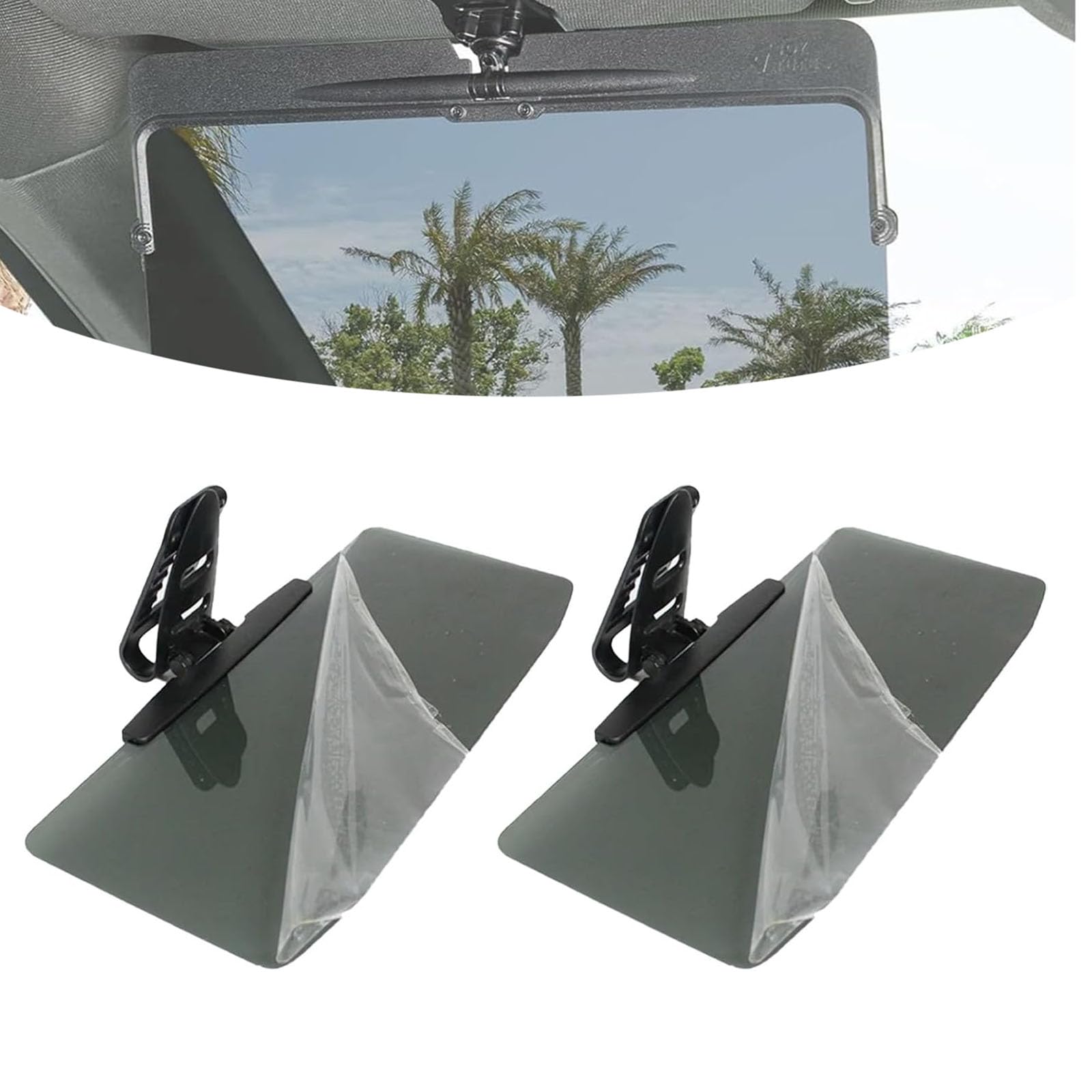 Universelle Auto-Sonnenblende mit polarisiertem Blendschutz, Sonnenschutz für das Fahren, Visierverlängerungsbefestigung, polarisierte Sonnenblendenverlängerung für das Auto (2Pcs) von Fokayo