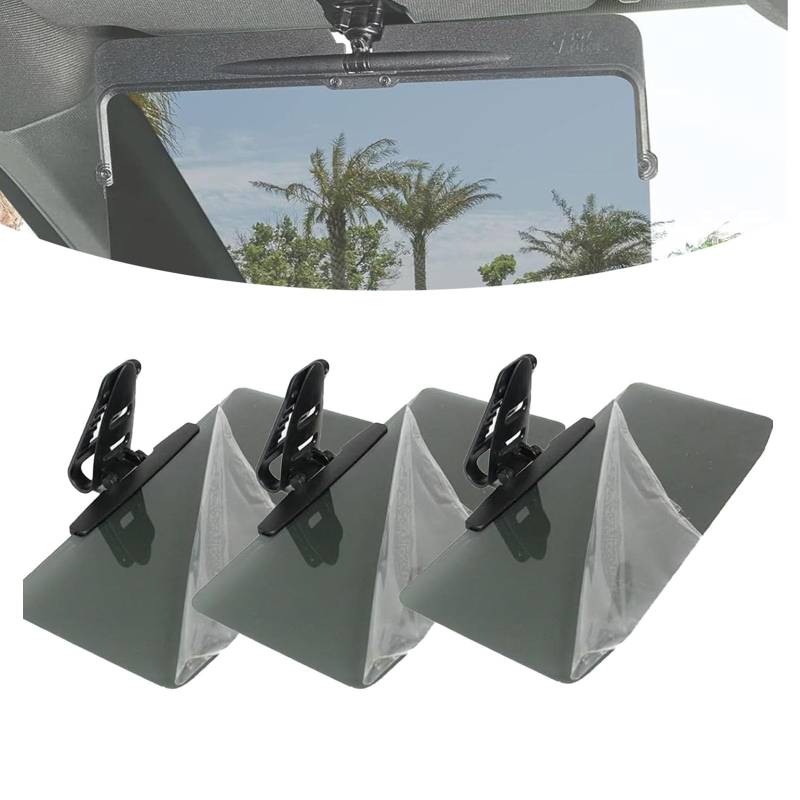 Universelle Auto-Sonnenblende mit polarisiertem Blendschutz, Sonnenschutz für das Fahren, Visierverlängerungsbefestigung, polarisierte Sonnenblendenverlängerung für das Auto (3Pcs) von Fokayo