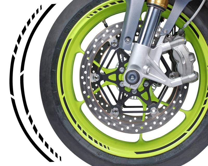 FOLIATEC PIN Striping Racing Felgenrandaufkleber Motorrad Zierstreifen Felgen Aufkleber, schwarz von Foliatec