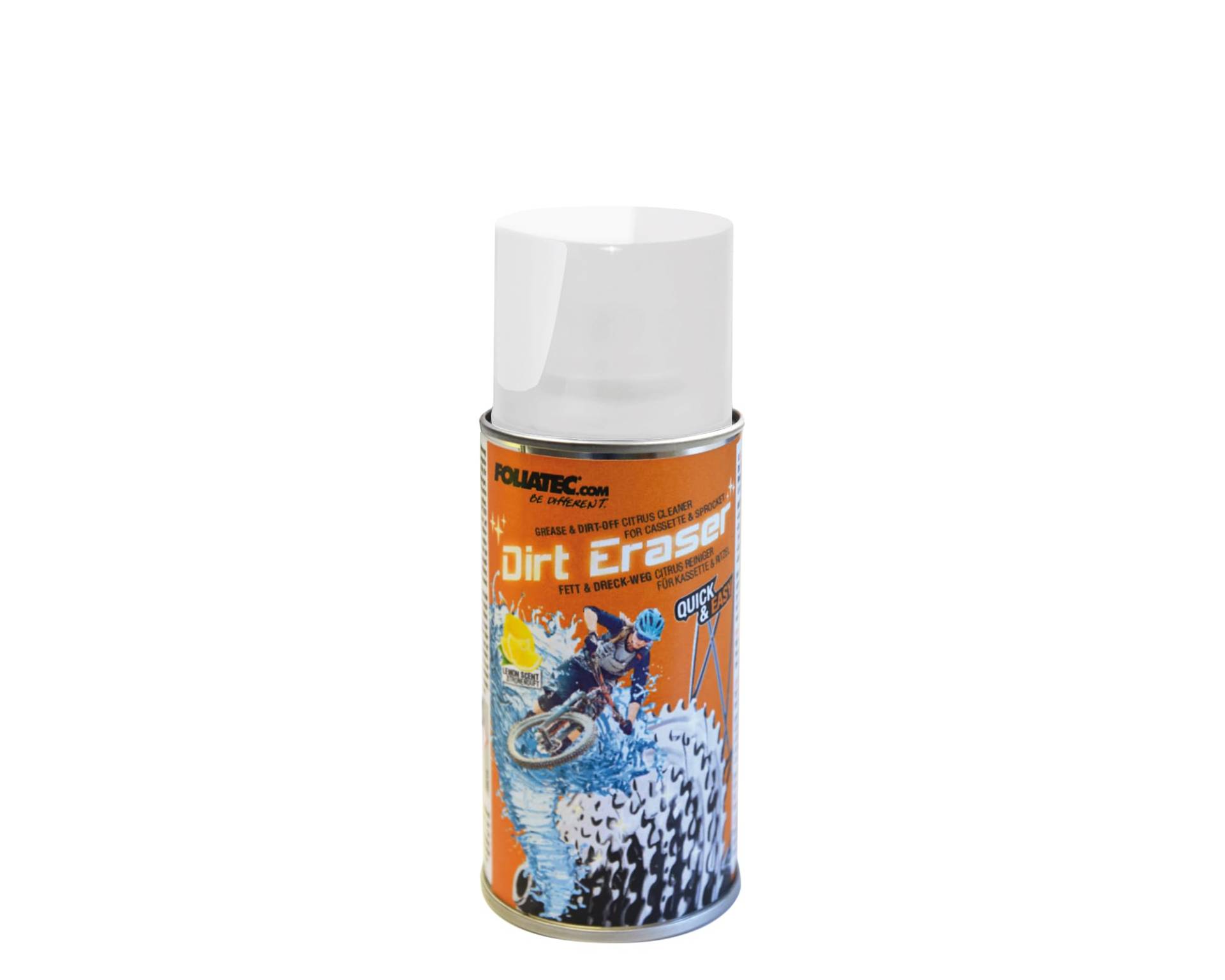 FOLIATEC Dirt Eraser Citrusreiniger Fahrrad Reiniger Spray für Bike, 150 ml von Foliatec