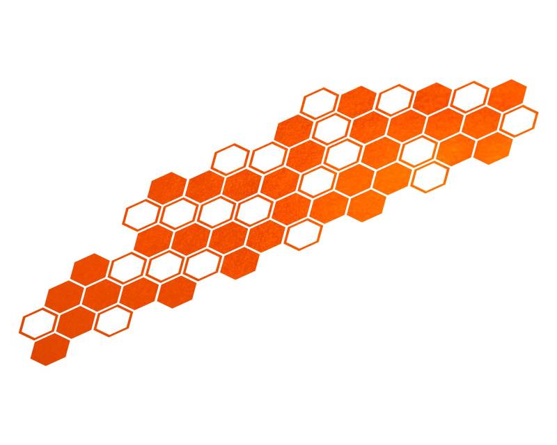 Foliatec 33963 Car Design Sticker Hexagon, 32 x 130 cm, Orange Chrom Matt von Foliatec