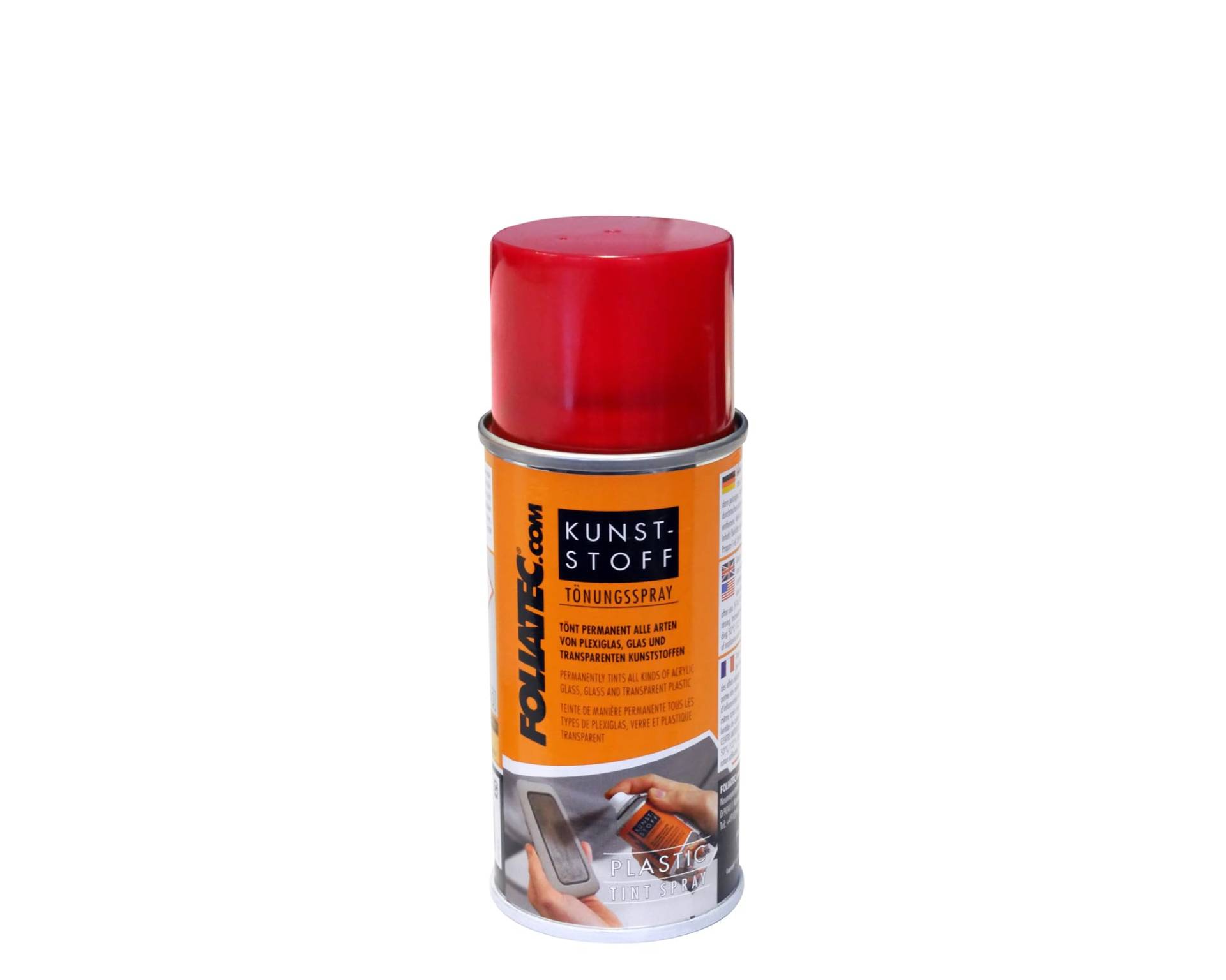 Foliatec 21020 Kunststoff Tönungsspray ist ideal zur permanenten Beschichtung von Plexiglas, Glas und transparenten Kunststoffen, 150 ml, Rot von Foliatec