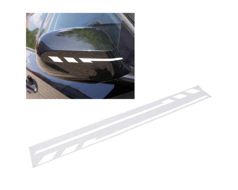 Foliatec PIN Striping Mirror Cap Aufkleber Auto Sticker Zierstreifen für Außenspiegel, Weiss von Foliatec