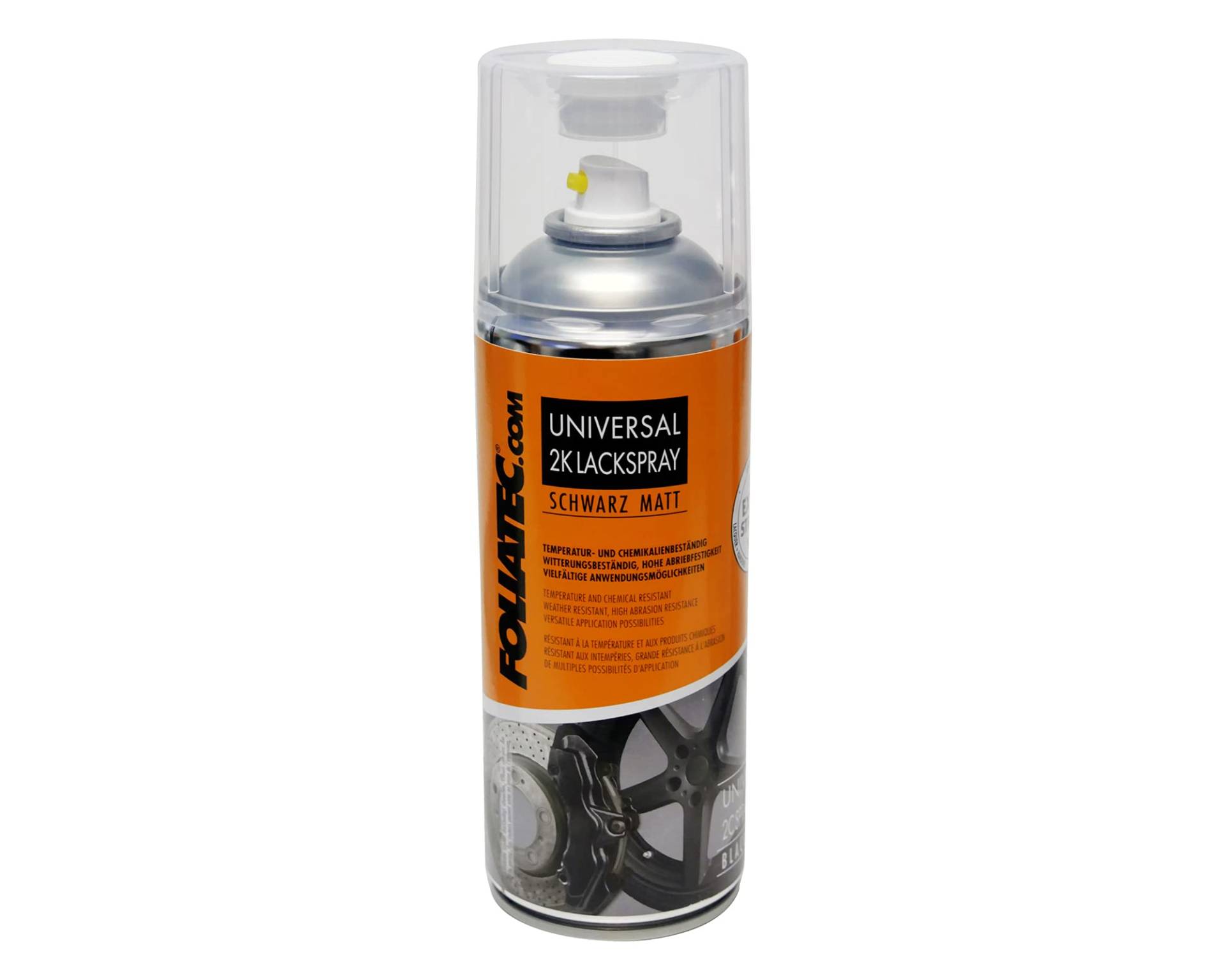 Foliatec Universal 2K Lackspray Spray Spraydose Hitzebeständig, schwarz matt, 400 ml von Foliatec