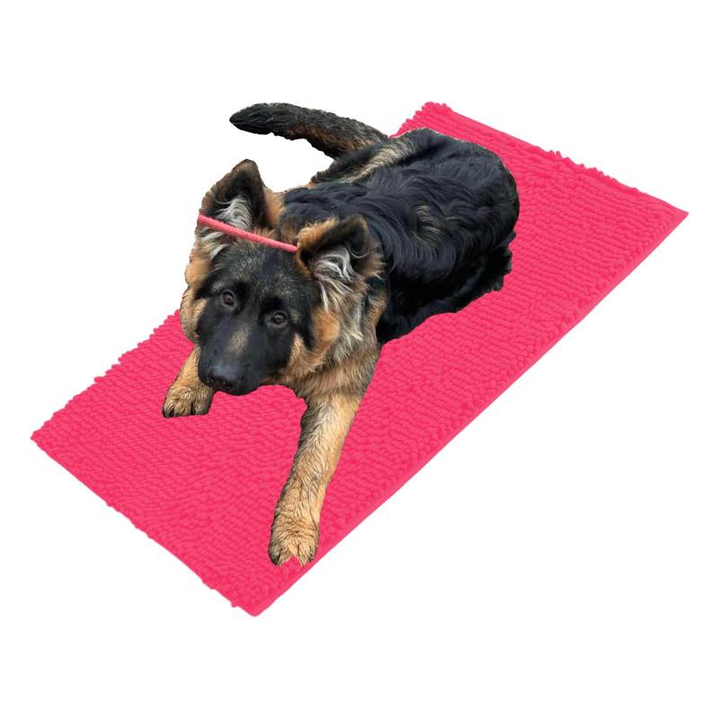 Folleggia Cleany Matte Hunde, Schmutzfangmatte Hund, Cleany Matte Schmutzfangmatte, für Schlammige, Nasse Pfoten und Schuhe, für Haustier, Weich und Super Saugfähig (Orangerot, 40 * 120cm) von Folleggia