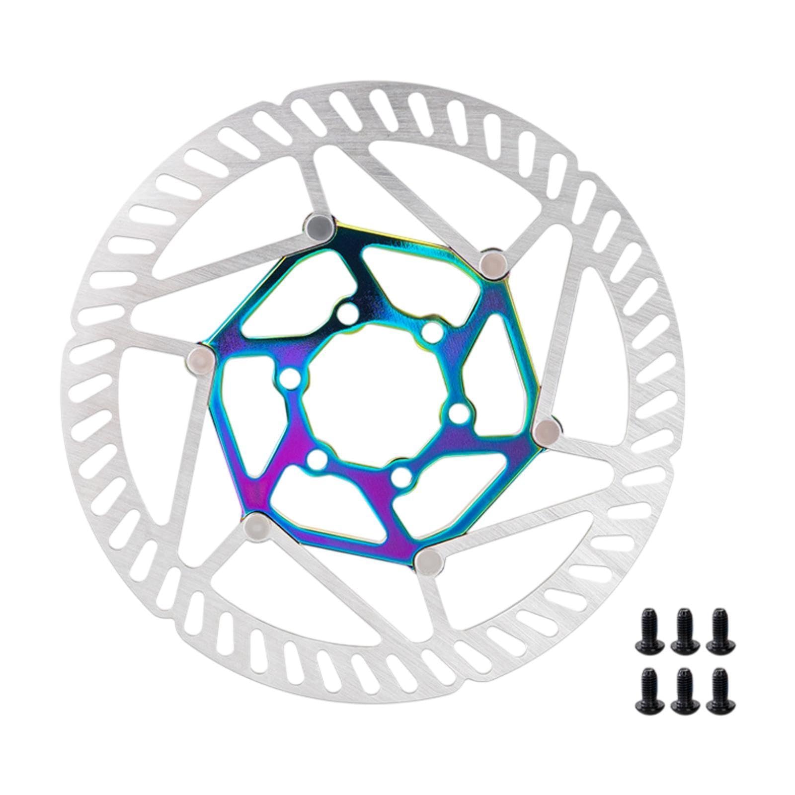 Folpus Fahrrad-Scheibenbremsscheibe, 6 Schrauben, Radfahren, Aluminiumlegierung, Zubehör für Mountainbike, einfache Installation, 160 mm Durchmesser, Ersatz von Folpus