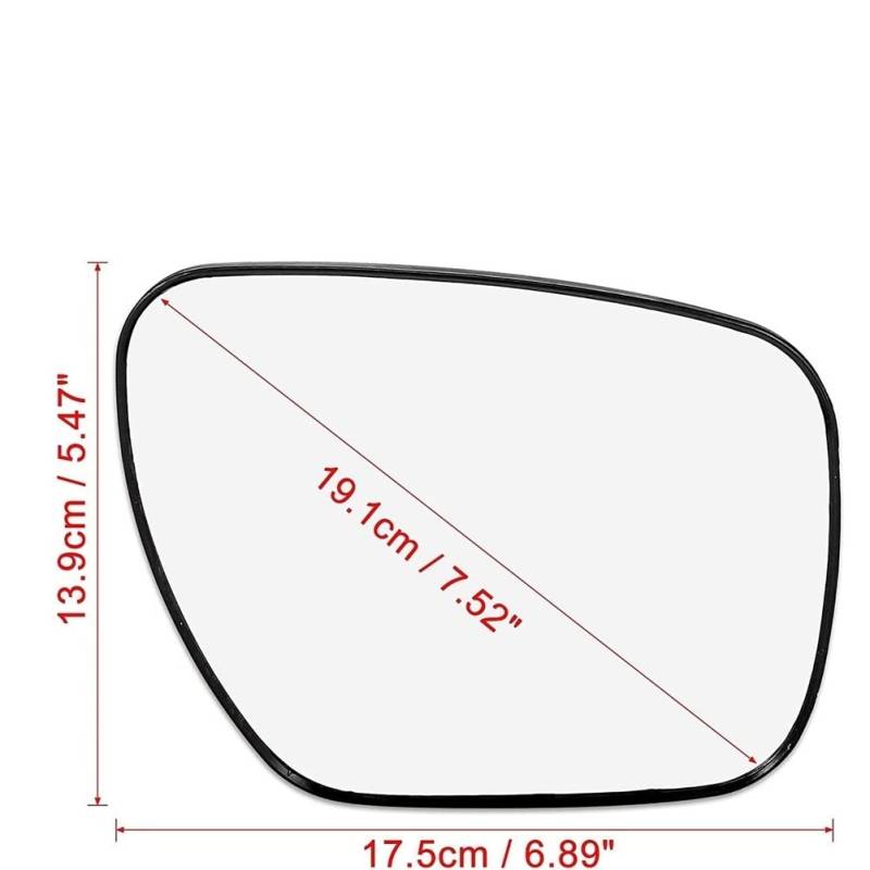 1 Paar Auto Links Rechts Rückspiegel Glas Beheizte Seitenspiegel Glaslinse for MAZDA 5 CX-7 CX-9 2006-2015 Autozubehör von FonFou